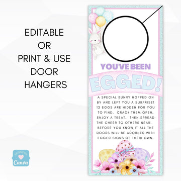 you've been egged door hanger